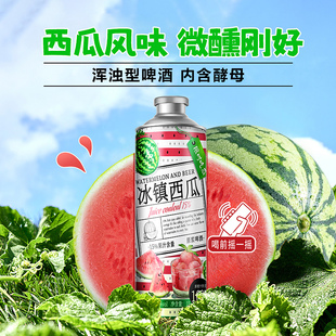 6罐原麦汁浓度10度原浆果味啤酒 千岛印象冰镇西瓜精酿啤酒1L