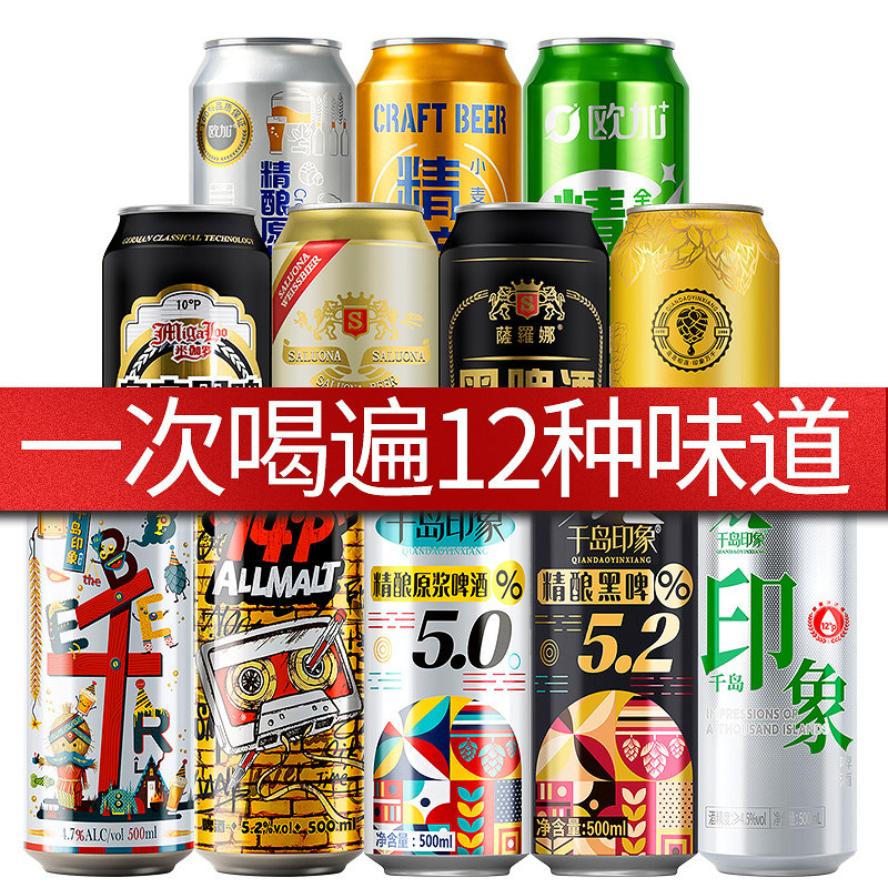 国产精酿啤酒组合装12罐