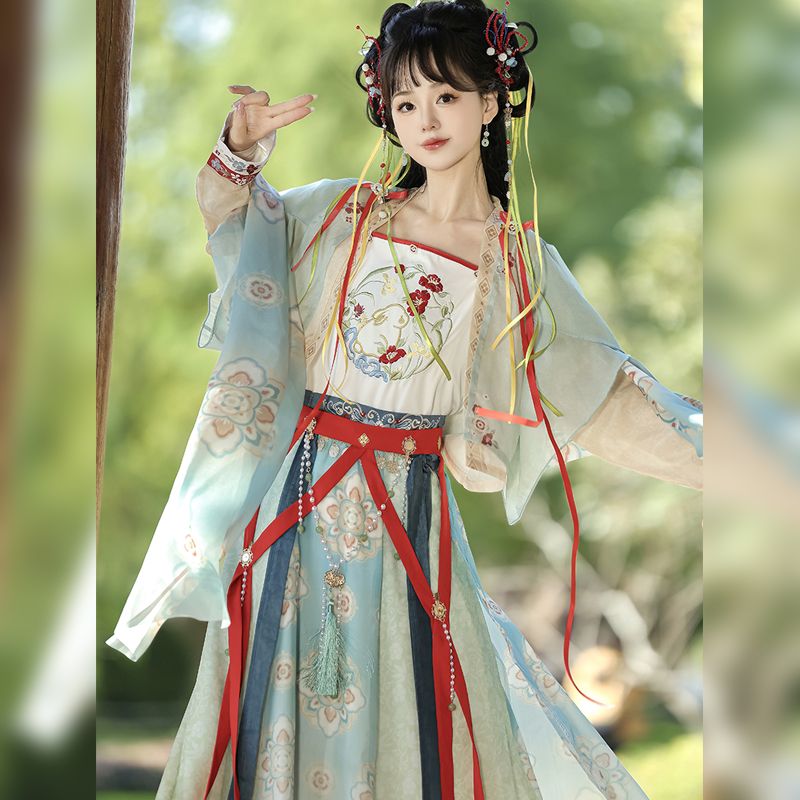 永夜十三同款妙言汉服星河女装虞书欣联名凌妙妙cos日常春套装