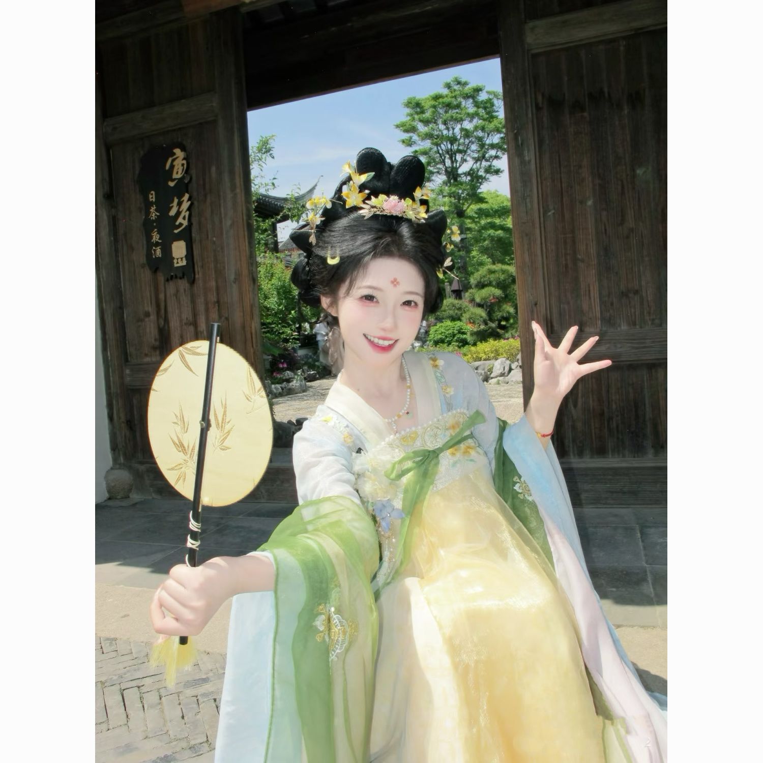 (迎夏)汉服女夏季薄款齐胸襦裙古风小唐风超仙国风汉服套装网红