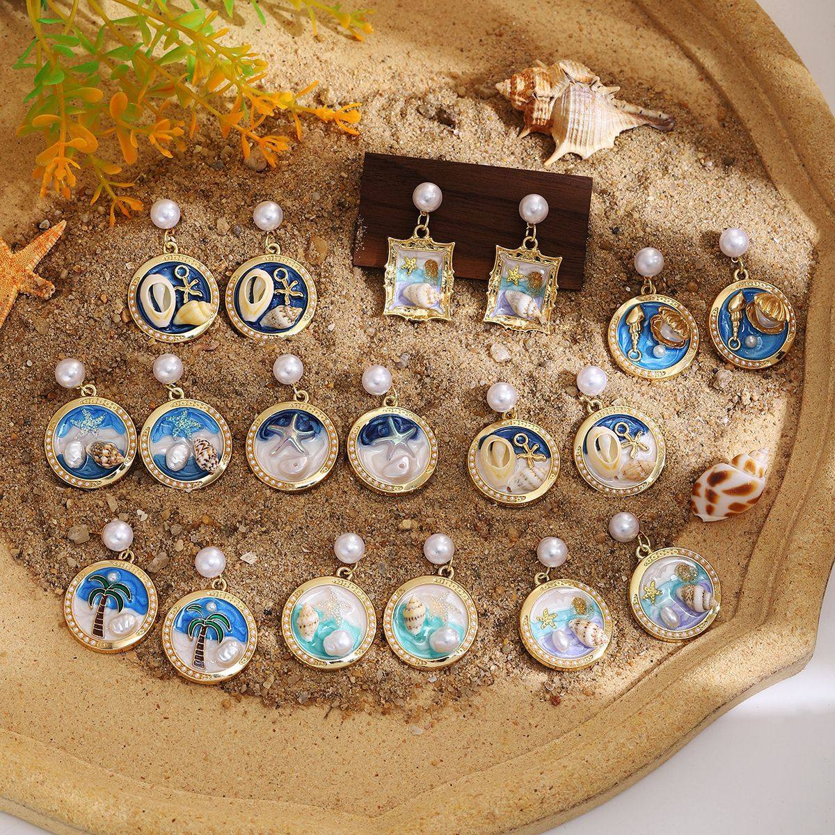 法式滴油立体海螺珍珠花朵耳环 轻奢vintage高级感自然小清新耳坠,饰品/流行首饰/时尚饰品新,耳环,淘宝优惠券,粉丝福利购,淘宝优惠卷