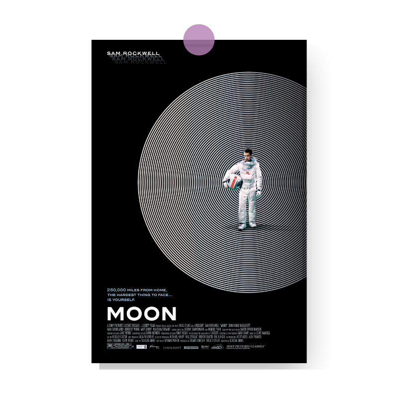 月球moon电影海报科幻卡片