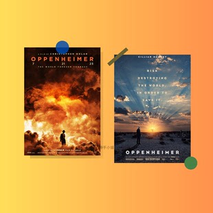 奥本海默海报墙贴Oppenheimer电影画报 房间宿舍桌面背景装饰墙画