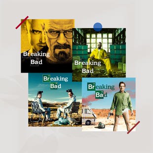 绝命毒师美剧方形海报墙贴Breaking Bad周边卡片房间桌面装饰墙画