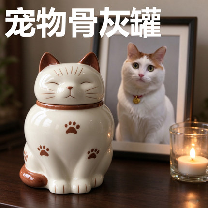 宠物狗狗陶瓷骨灰坛去世纪念可密封原创设计毛发防潮专用骨灰盒罐
