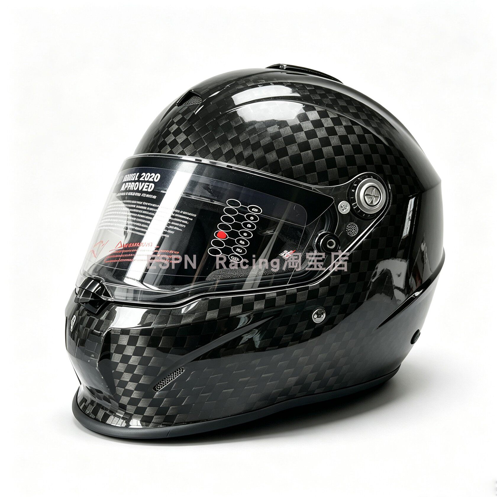 现货FIA8859-2015&SA2020认证防火赛车碳纤维全盔+hans汉斯头盔