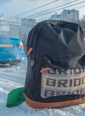 hellaflush新款TAKATA双肩包JDM BRIDE改装赛车背包安全带书包潮