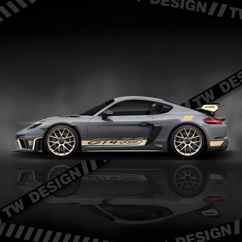 新保时捷GT4RS车贴拉花911 GT3 718车门侧裙原厂个性装饰运动贴纸