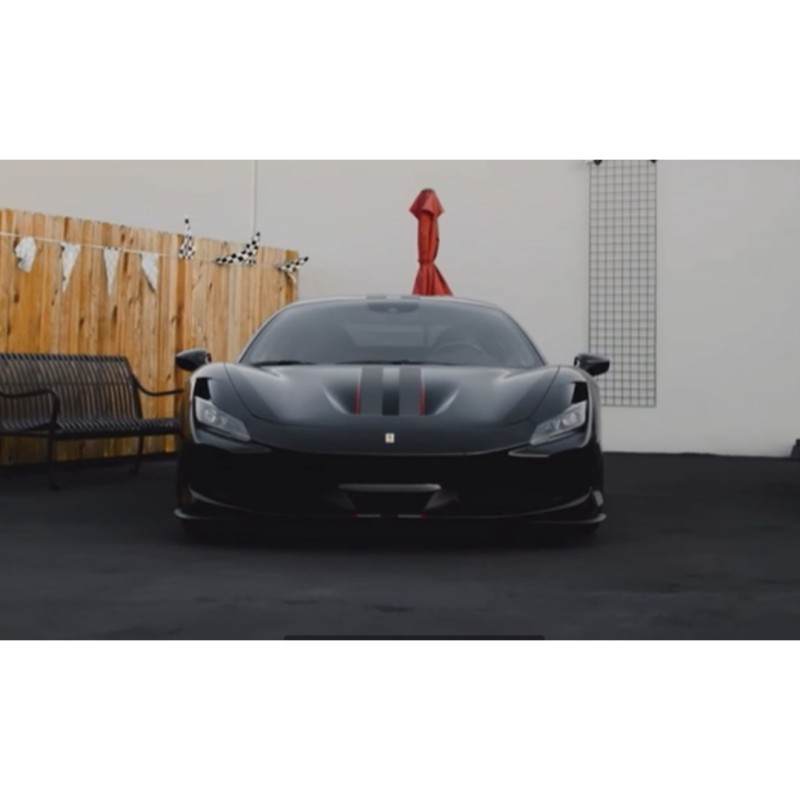 新法拉利F8车贴拉花 488跑车引擎盖车尾背带平行线个性装饰彩条贴