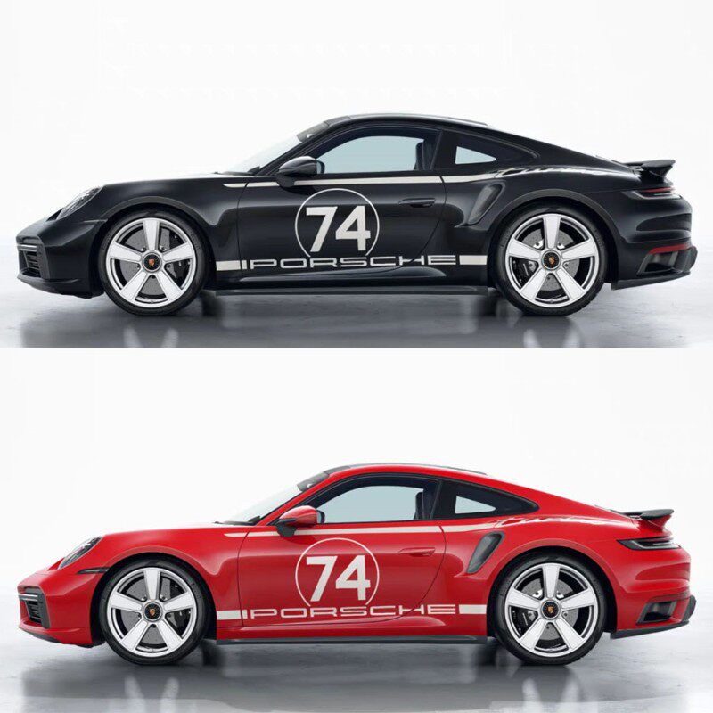 适用于保时捷911车身贴纸拉花992Carrera targa50周年贴纸个性贴