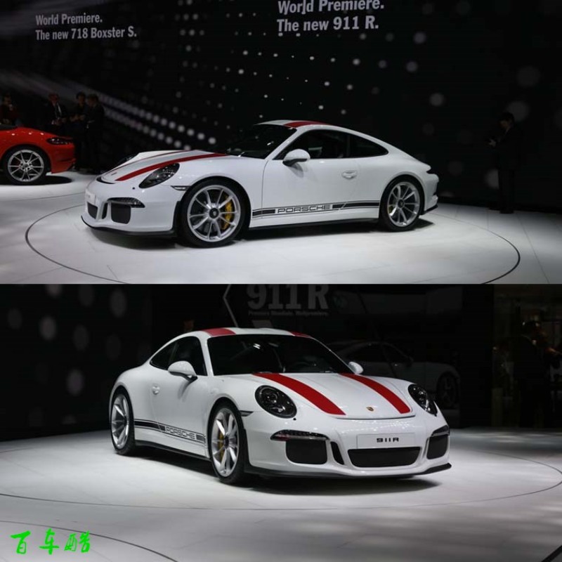保时捷911R车身贴纸拉花保时捷GT3RS GTS918 987汽车侧裙装饰车贴
