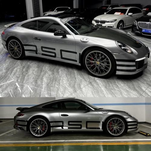保时捷911Carrera车身贴纸拉花GT3Cayman GT4PORSCHE字母侧裙贴纸