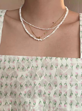 女白月光贝壳串珠项链