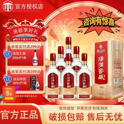 汤沟白酒 窖藏壹号42度500mL*6瓶浓香型高档白酒 窖藏一号粮食酒 - 封面