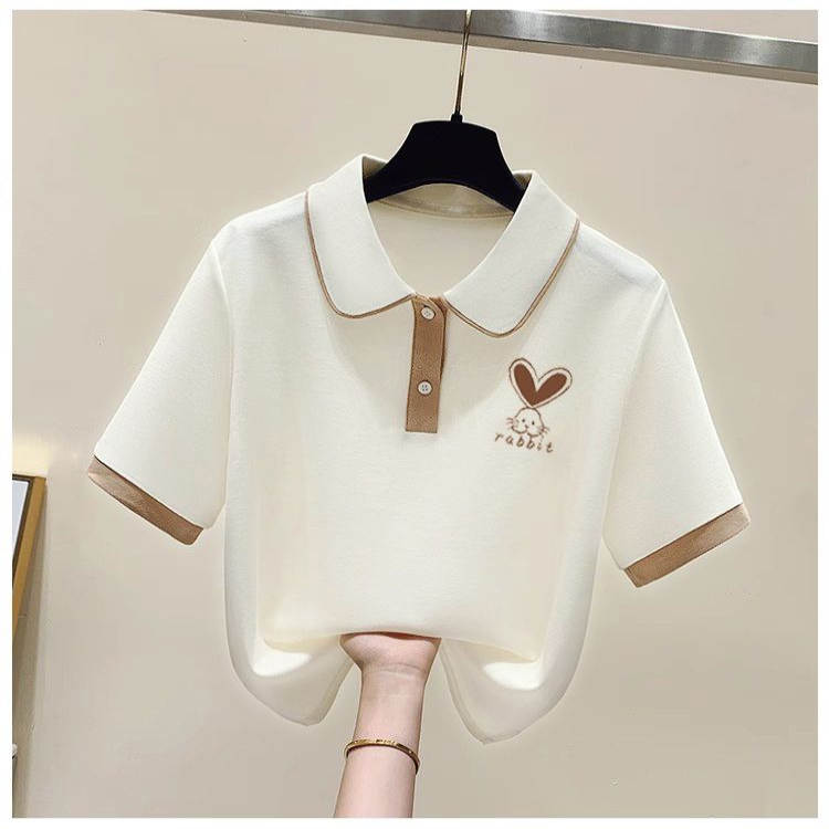 小清新减龄夏季新款polo领短袖