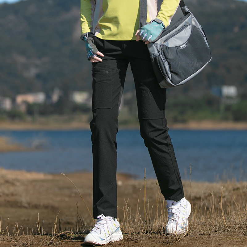 户外速干裤男女薄款冲锋裤透气弹力显瘦春秋耐磨登山工装多袋长裤