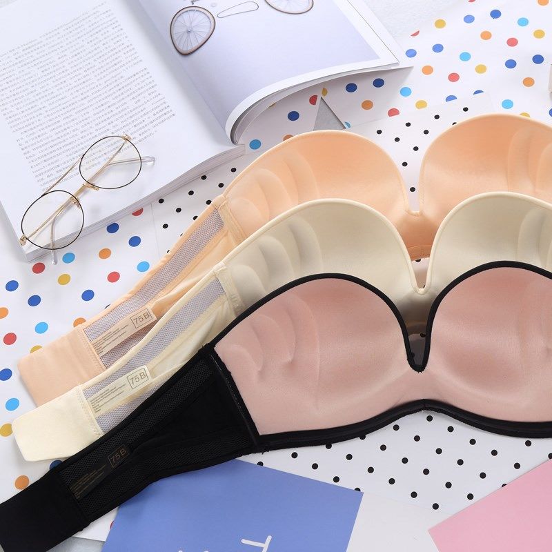 纯色肤色婚纱照轻薄女生内衣女小胸大胸抹胸厚薄款文胸中年人春秋|msdalam kategori Pakaian Dalam/seluar dalam lelaki/tracksuit, Bra - dari Buy2taobao.com untuk memberikan perkhidmatan ejen Taobao profesional membeli