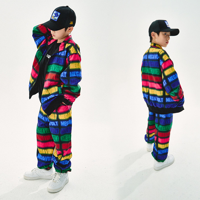 MEGAVOLT儿童演出服宽松运动风衣套装潮酷男女童街舞嘻哈炸街潮服,童装/婴儿装/亲子装,儿童演出服,淘宝优惠券,粉丝福利购,淘宝优惠卷