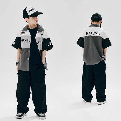 MEGAVOLT儿童嘻哈街舞衬衫演出服