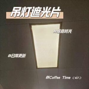 30×60厘米长条吸顶灯带遮光片耐高温柔光防刺眼保护眼睛改色贴纸