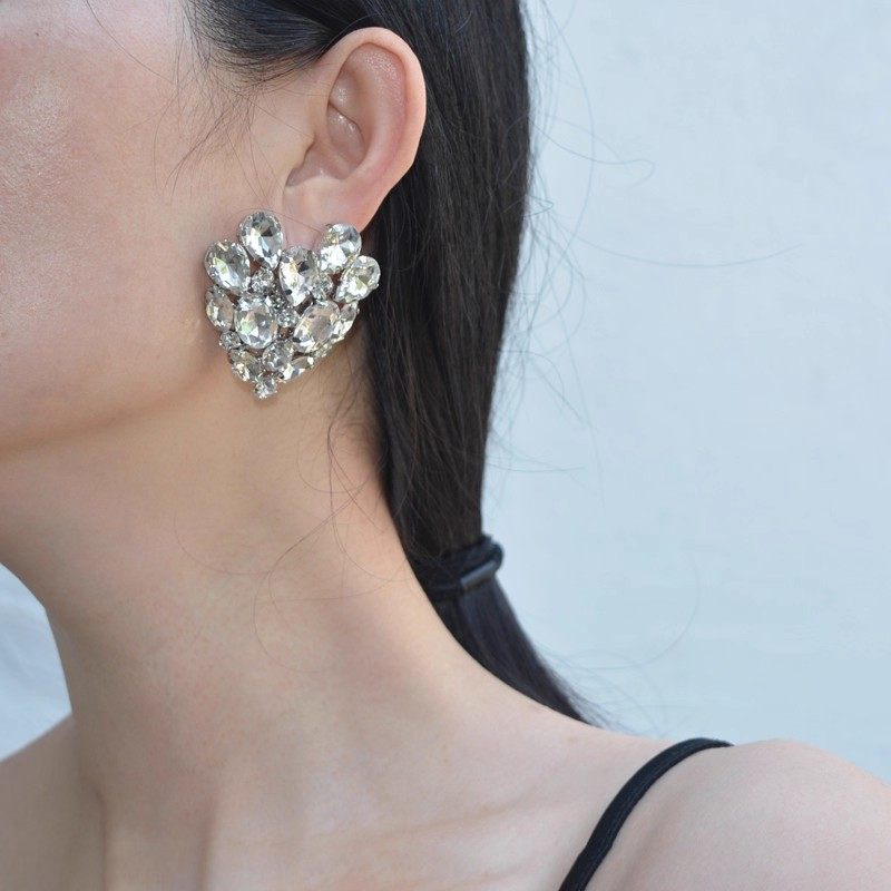 2025新款轻奢高级感彩钻爱心耳夹耳环女无耳洞设计感百搭耳钉耳饰,饰品/流行首饰/时尚饰品新,耳环,淘宝优惠券,粉丝福利购,淘宝优惠卷