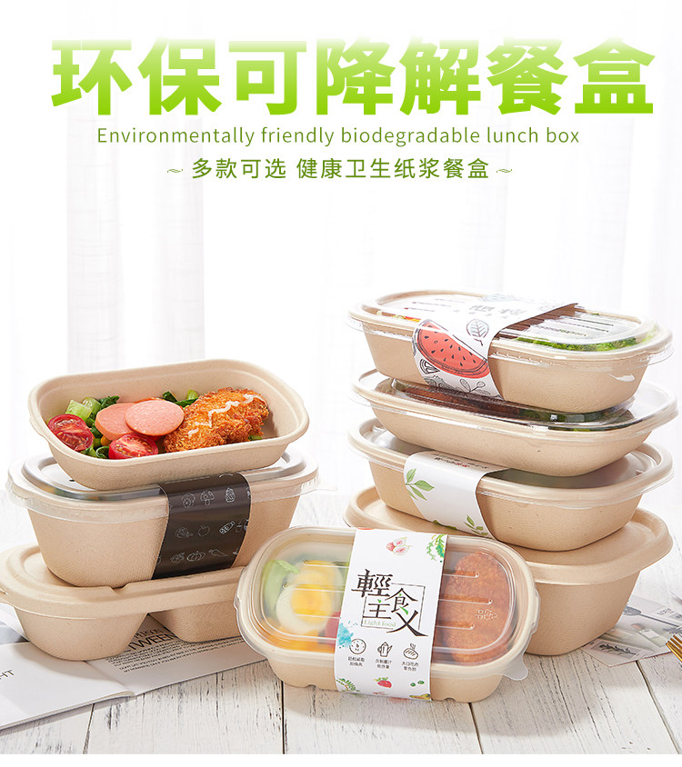 纸浆蔬菜水果沙拉健身轻食便当盒