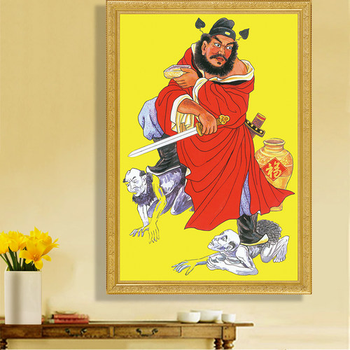 钟馗神像手工点钻钻石画十字绣