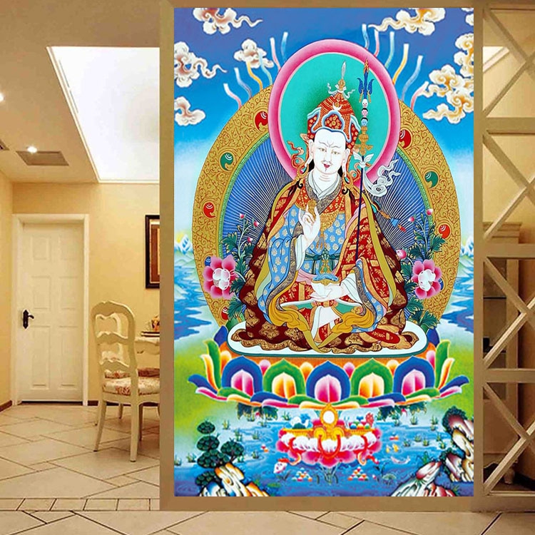 钻石画满钻佛堂供奉圆钻佛像菩萨莲花生大士唐卡点钻十字绣砖石绣