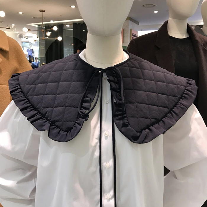 0外搭加厚加棉假领子小众披肩