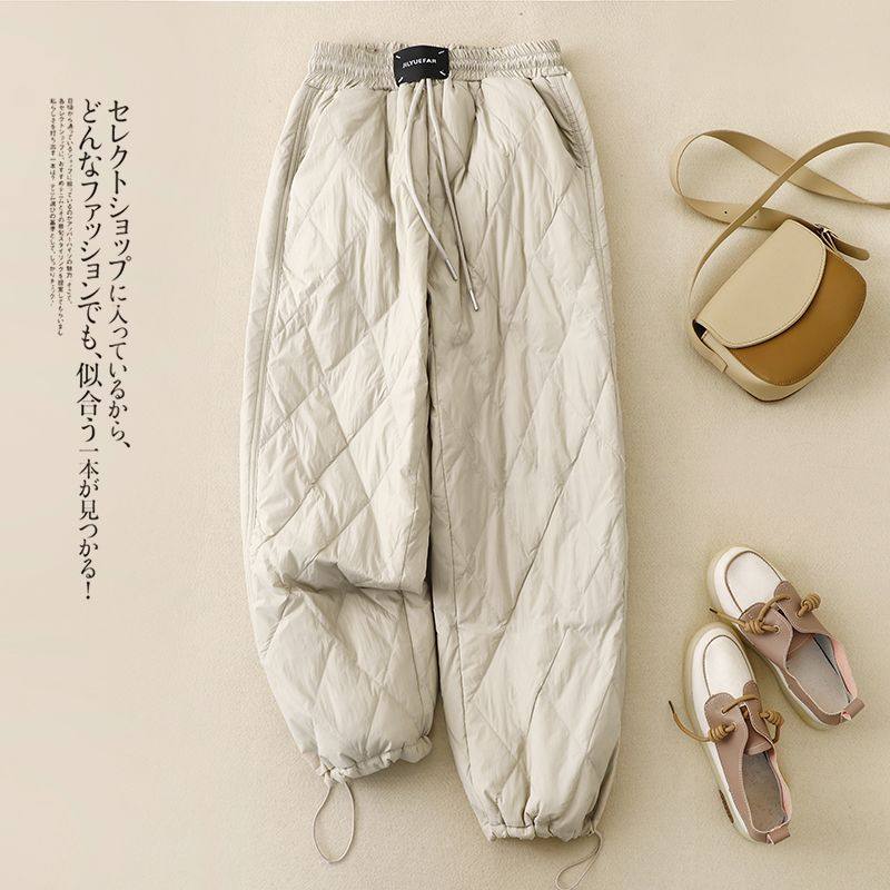 粉色加厚夹裤女外穿秋冬加绒东北哈尔滨防风寒保暖直筒气质百搭裤,女装/女士精品,休闲裤,淘宝优惠券,粉丝福利购,淘宝优惠卷