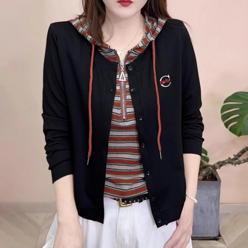 休闲假两件宽松减龄长袖上衣潮