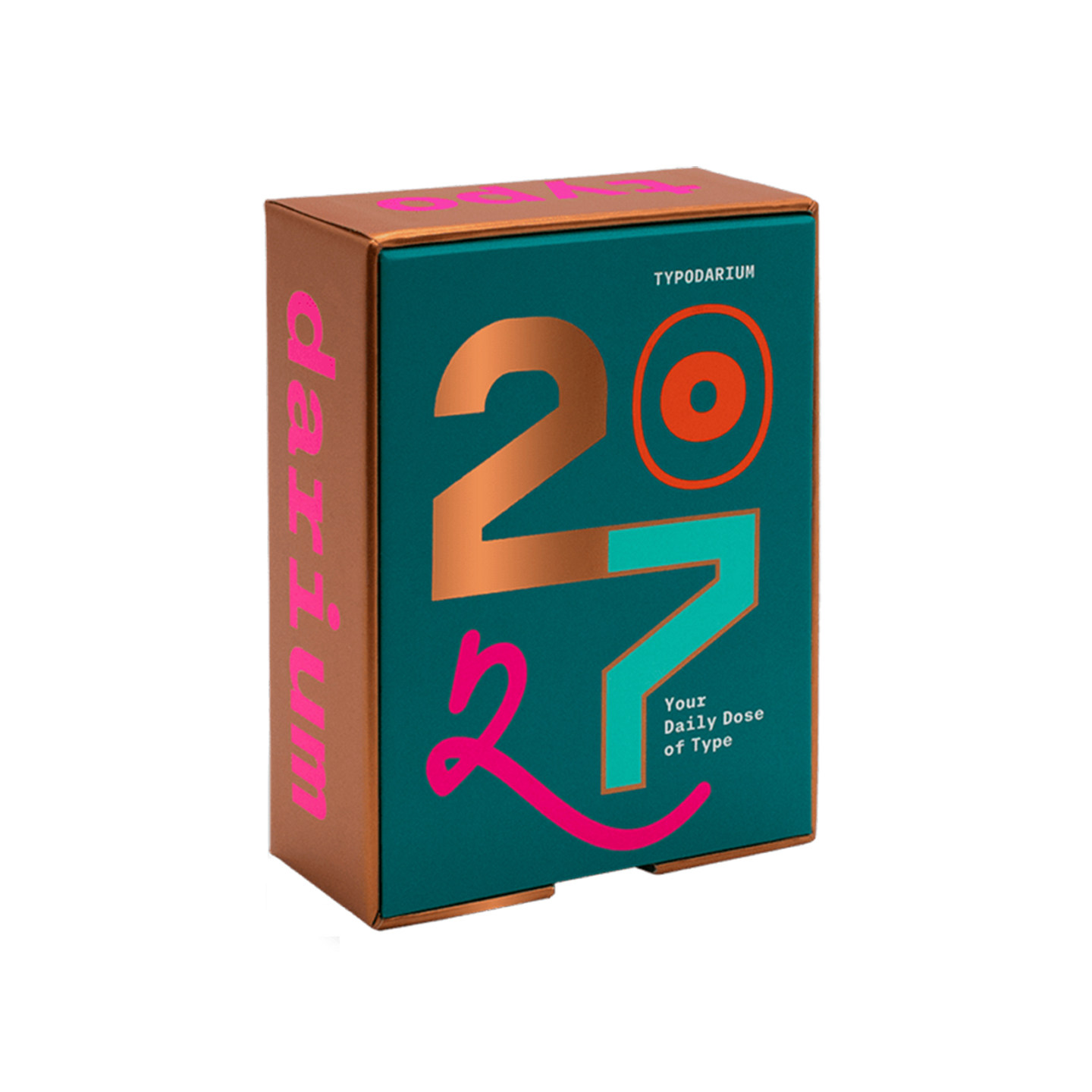 现货字体日历Typodarium2027年日历台历字体设计创意桌面摆件礼物