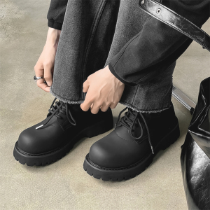 小众高级感厚底德比鞋男女高街复古增高情侣款大头皮鞋6032-P120图片