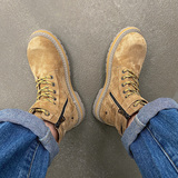 马丁靴男复古高帮沙漠靴厚底英伦风工装靴B253-9168-P125，男鞋马丁靴，星座814A（原电商B253）