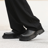 夏季高级感厚底一脚蹬半拖鞋男懒人圆头德比鞋95963-P108，男鞋拖鞋，星座814A（原电商B253）