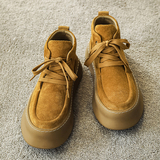 日系风反毛皮休闲厚底工装靴男增高沙漠靴B253-8898-P130，男鞋马丁靴，星座814A（原电商B253）