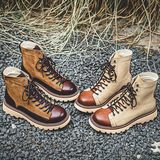 阿美咔叽美式工装靴男复古户外靴英伦短靴马丁靴B253-9079-P125，男鞋马丁靴，星座814A（原电商B253）