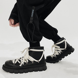 小众设计绑带复古马丁靴男女厚底机能风工装靴@@B253-5515-P115，男鞋马丁靴，星座814A（原电商B253）