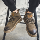 秋冬真皮马丁靴秋冬大黄靴复古英伦风厚底增高短靴B253-8166-P135，男鞋马丁靴，星座814A（原电商B253）