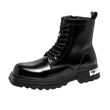 ins马丁靴男英伦风拉链高帮工装靴增高机车皮靴B253-9573-P115，男鞋马丁靴，星座814A（原电商B253）