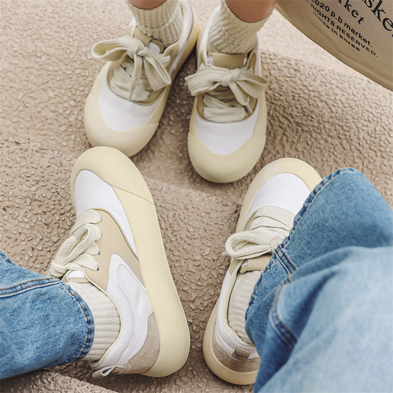 小众厚底圆头拼色休闲鞋男女德训鞋板鞋B253-YD913-P130，男鞋休闲鞋，星座814A（原电商B253）