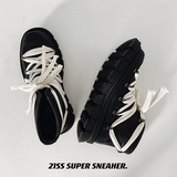 小众设计绑带复古马丁靴男女厚底机能风工装靴@@B253-5515-P115，男鞋马丁靴，星座814A（原电商B253）