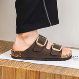 夏季新款凉鞋情侣小众搭扣软底外穿拖鞋一脚蹬懒人鞋9505-P120，男鞋拖鞋，星座814A（原电商B253）