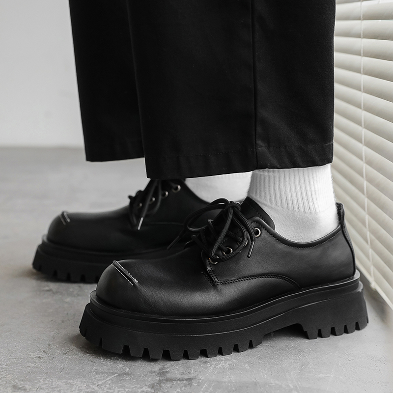 小众设计开口笑德比鞋男厚底大头休闲皮鞋B253-8515-P110，男鞋皮鞋，电商B253