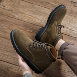 美式复古反绒皮马丁靴男高街中帮工装靴B253-9143-P120，男鞋马丁靴，星座814A（原电商B253）