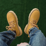 马丁靴男复古厚底机车靴情侣踢不烂大黄靴B253-9070-P120，男鞋马丁靴，星座814A（原电商B253）