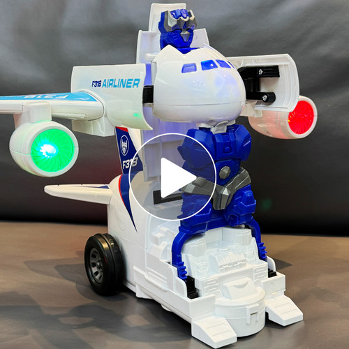 电动飞机变形机器人玩具