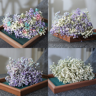 刘亦菲同款森系永生干花头满天星花朵新娘头饰婚纱礼服造型拍照发