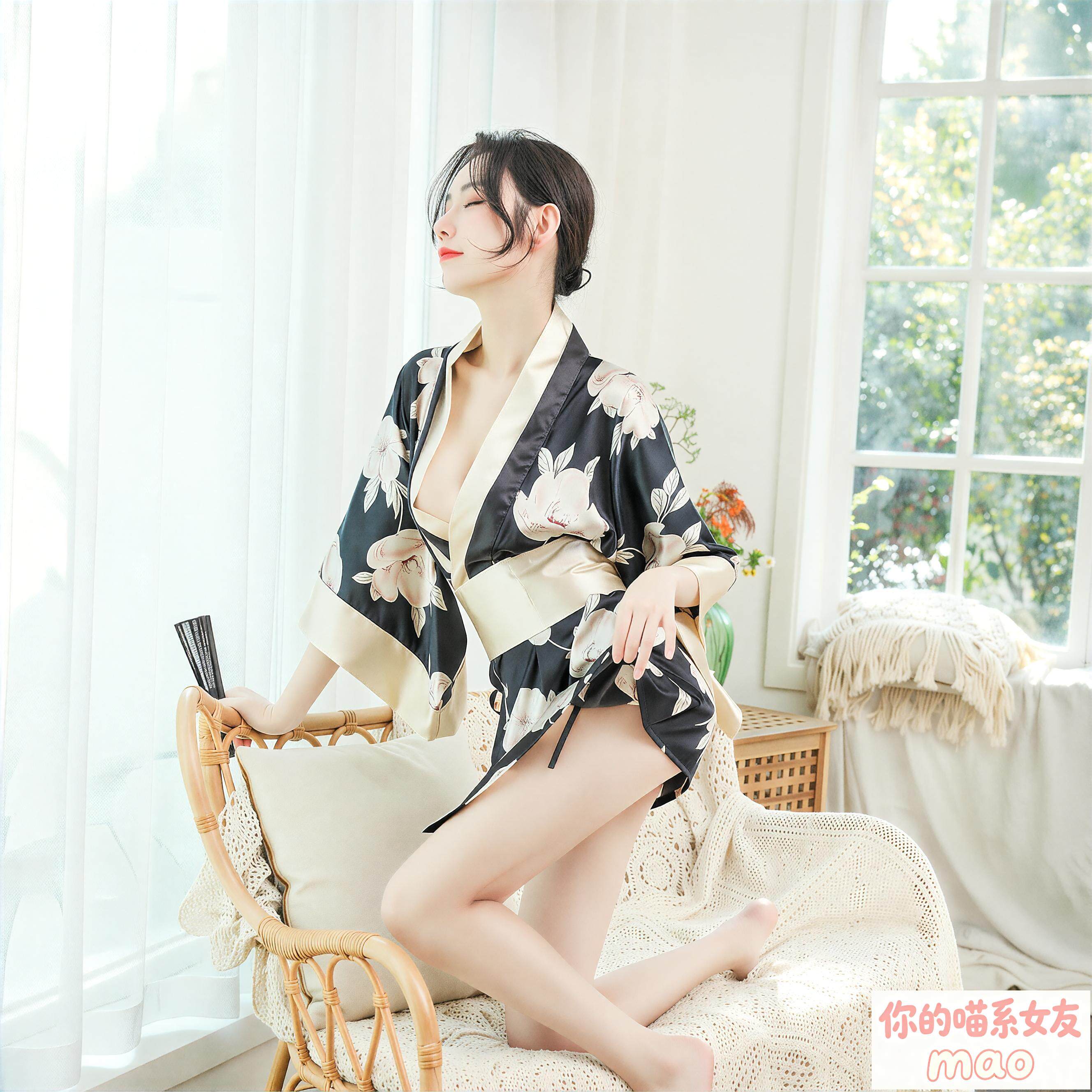 猫!昭和少女*日式和服性感纯欲制服内衣套装诱惑cos和服短款睡裙