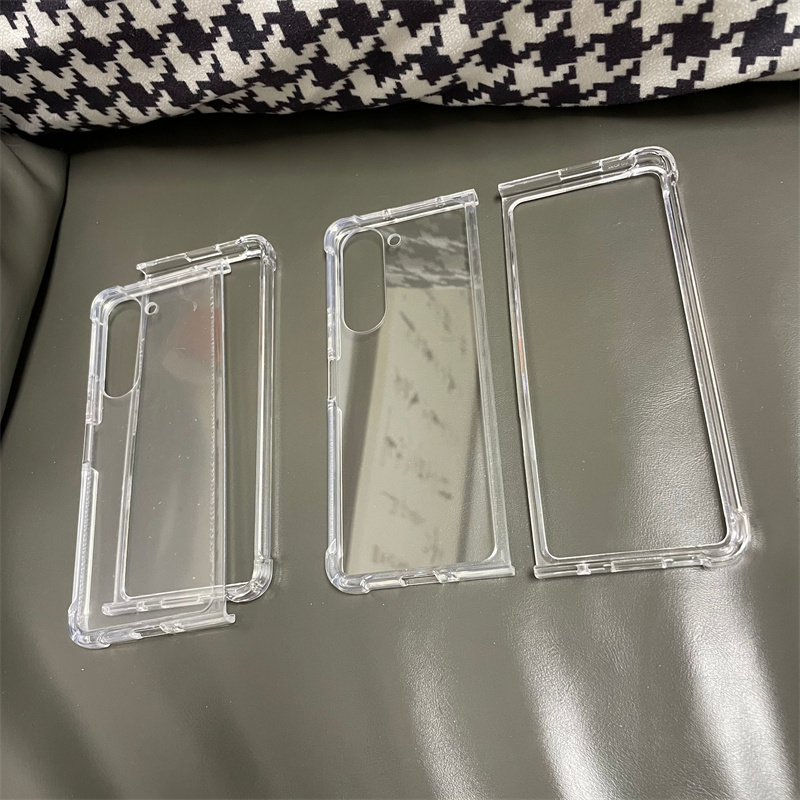 三星zfold5PC+TPU简约透明防摔壳